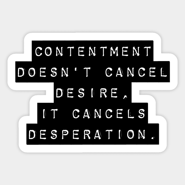 Contentment Sticker by Chocolady254